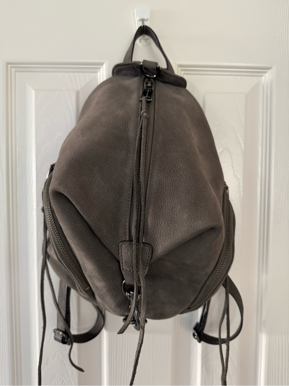 Rebecca Minkoff New Gray Julian Medium Leather Sling Backpack